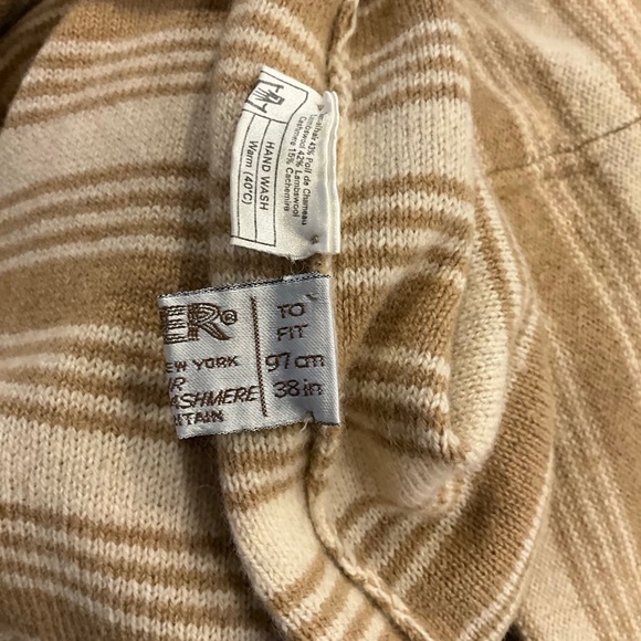 Rare 100% wool blend stripped maxi vintage 1970's Jaeger dress size L - Picture 6 of 10